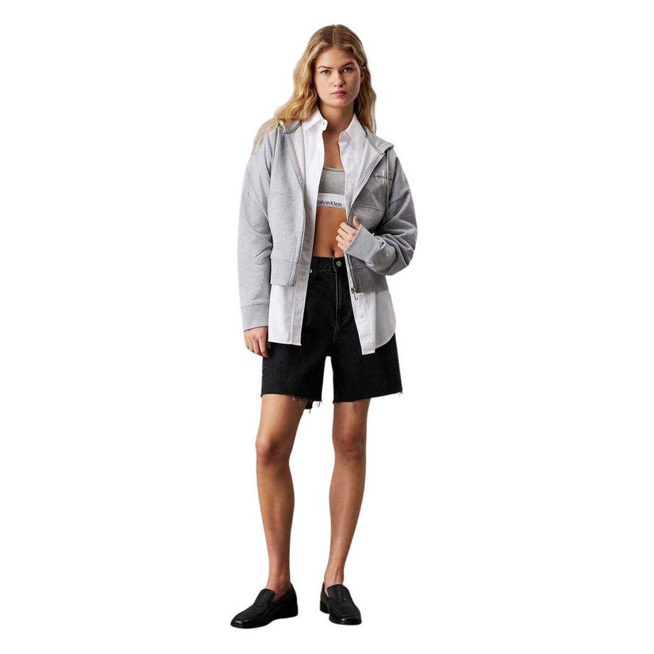 Calvin Klein Felpa Con Cappuccio E Zip Intera  