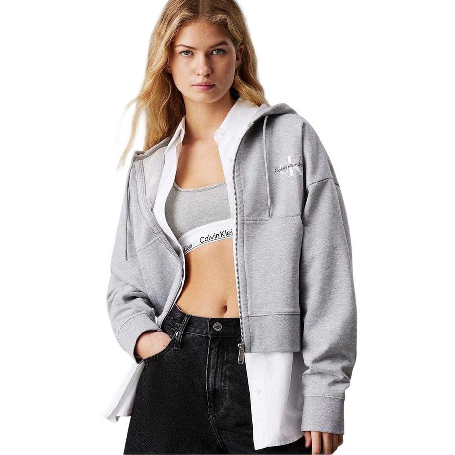 Felpa Con Cappuccio E Zip Intera