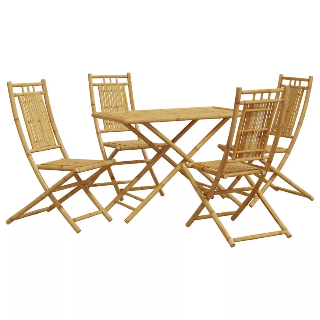 Ensemble à manger de jardin 5 pcs bambou - Vidaxl
