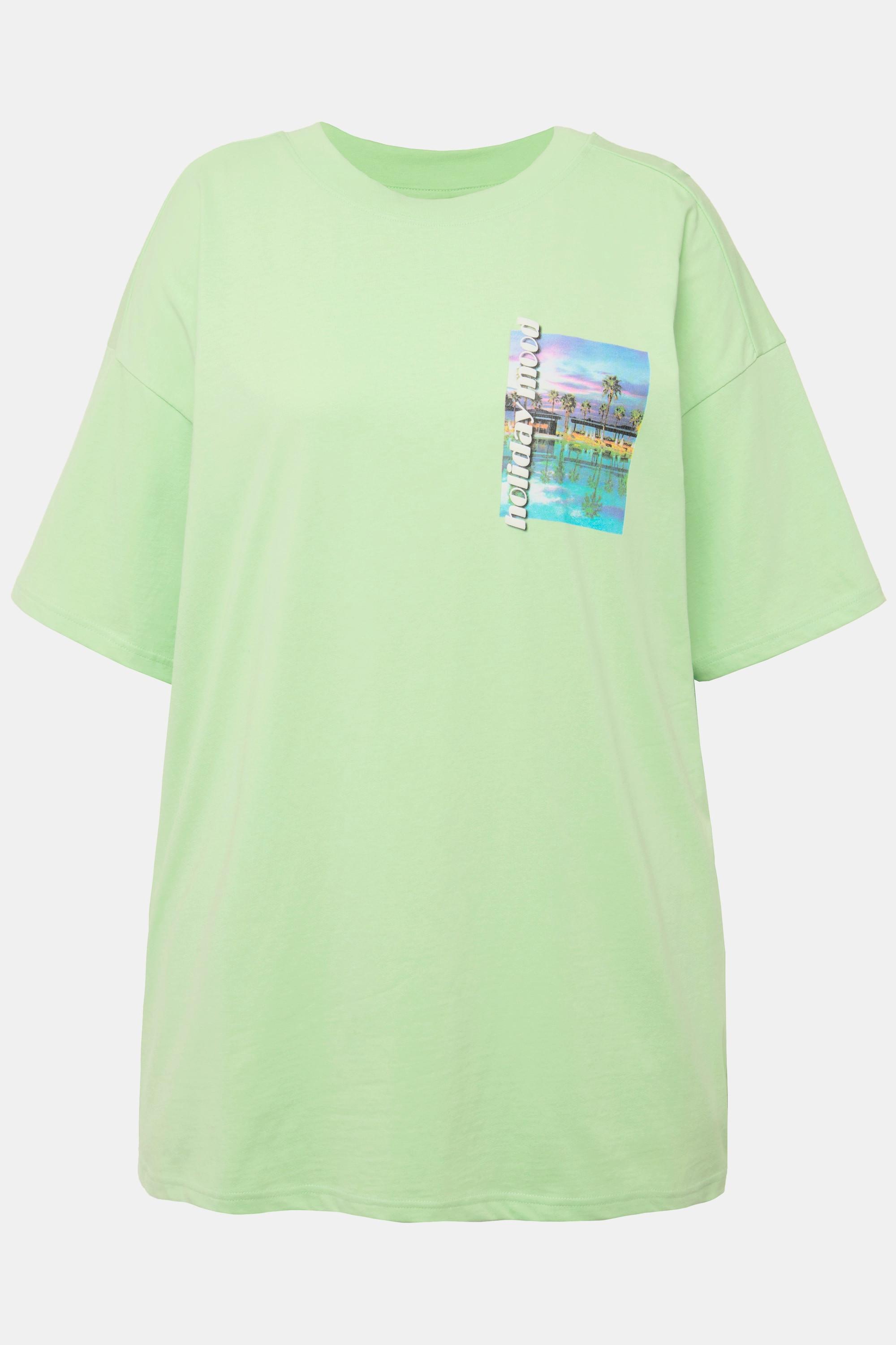 Studio Untold Oversize Palmenprint Rundhals Halbarm Unisex Shirt  