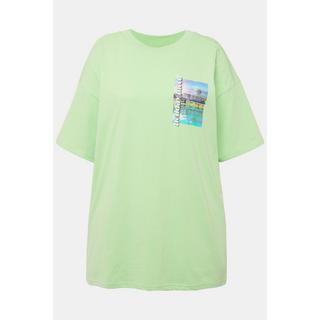 Studio Untold Oversize Palmenprint Rundhals Halbarm Unisex Shirt  