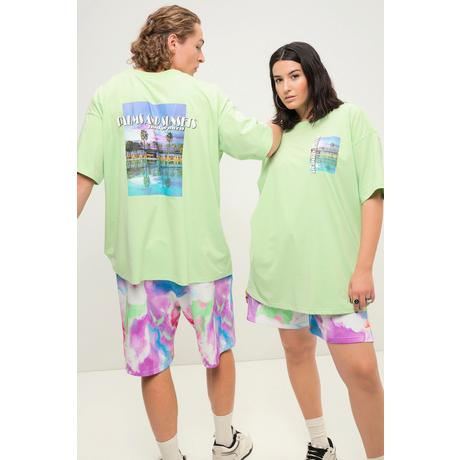 Studio Untold Oversize Palmenprint Rundhals Halbarm Unisex Shirt  