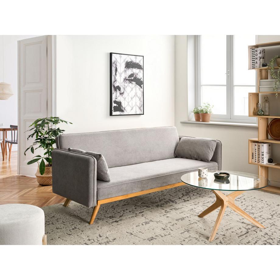 Beliani Canapé-lit en Tissu Minimaliste ASAA  