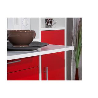 Vente-unique  Credenza da cucina MADY 5 ante e 1 cassetto Rossa 