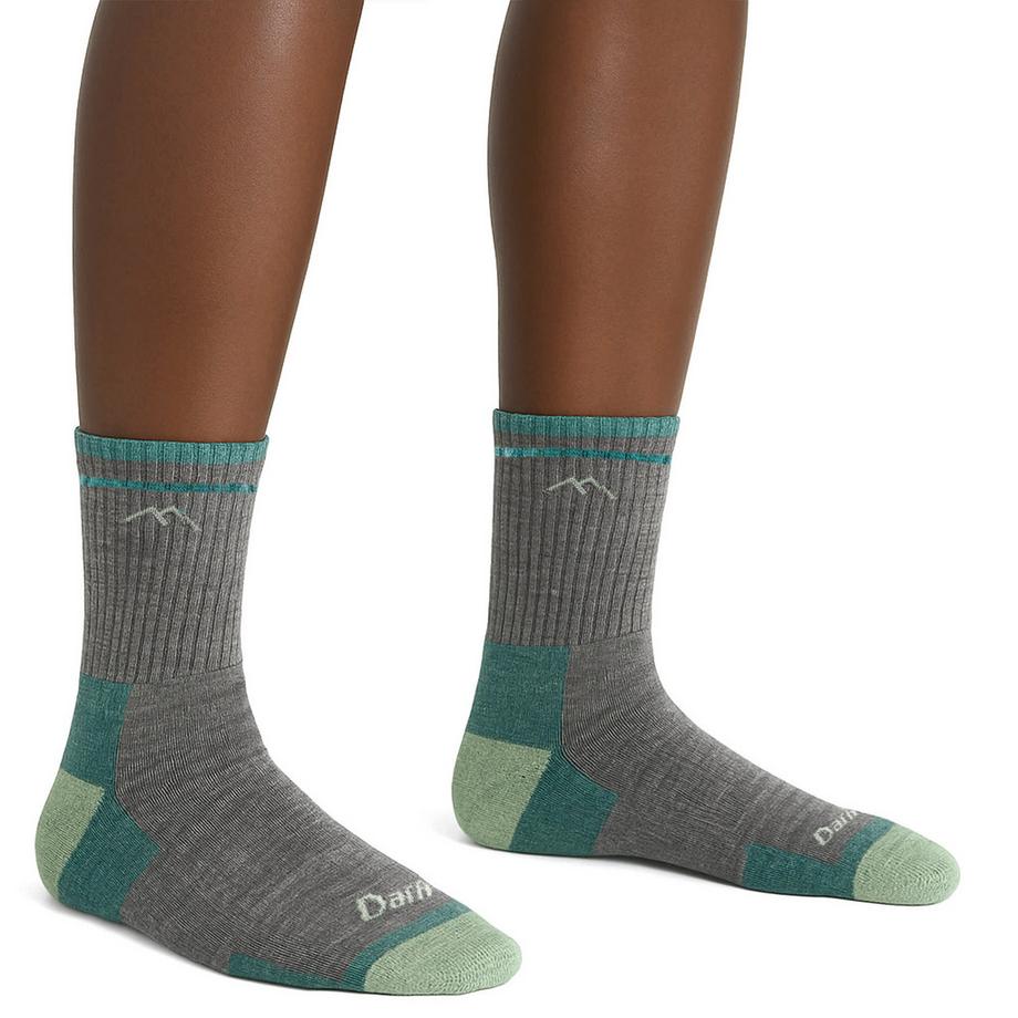 Darn Tough Vermont  Darn Tough Chaussettes Femme Micro Crew Randonnée Mi-Épaisses Laine Mérinos 