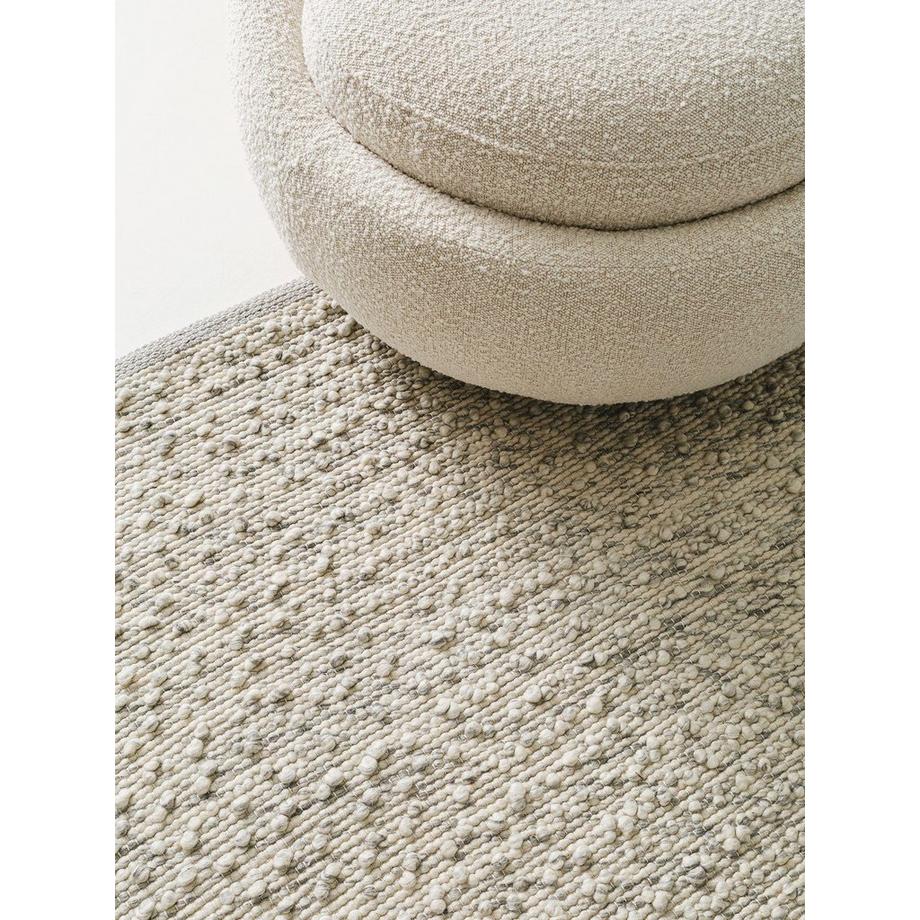 Benuta Tapis de laine Lana Gris  