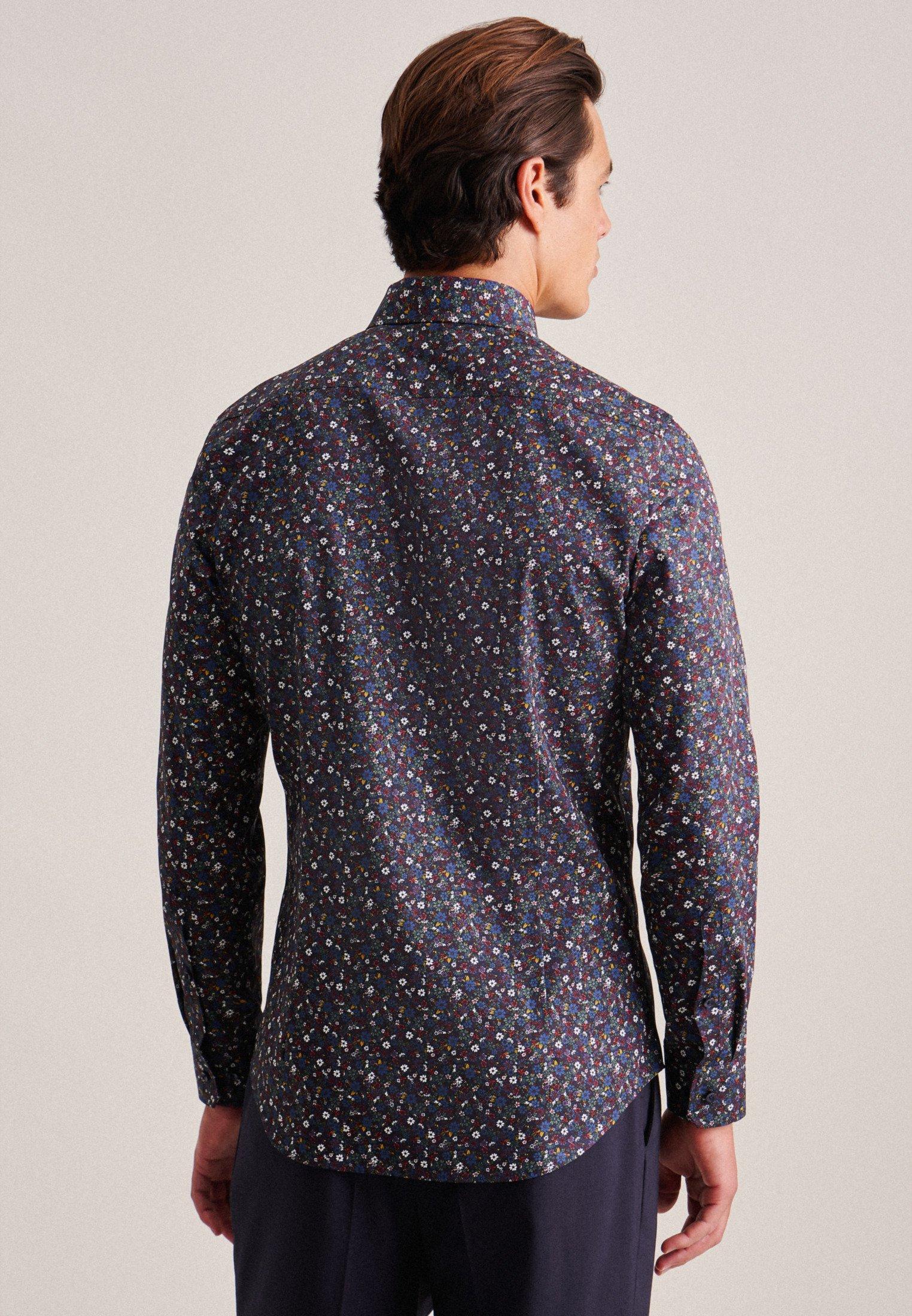 Seidensticker  Business Hemd Slim Fit Langarm Floral 
