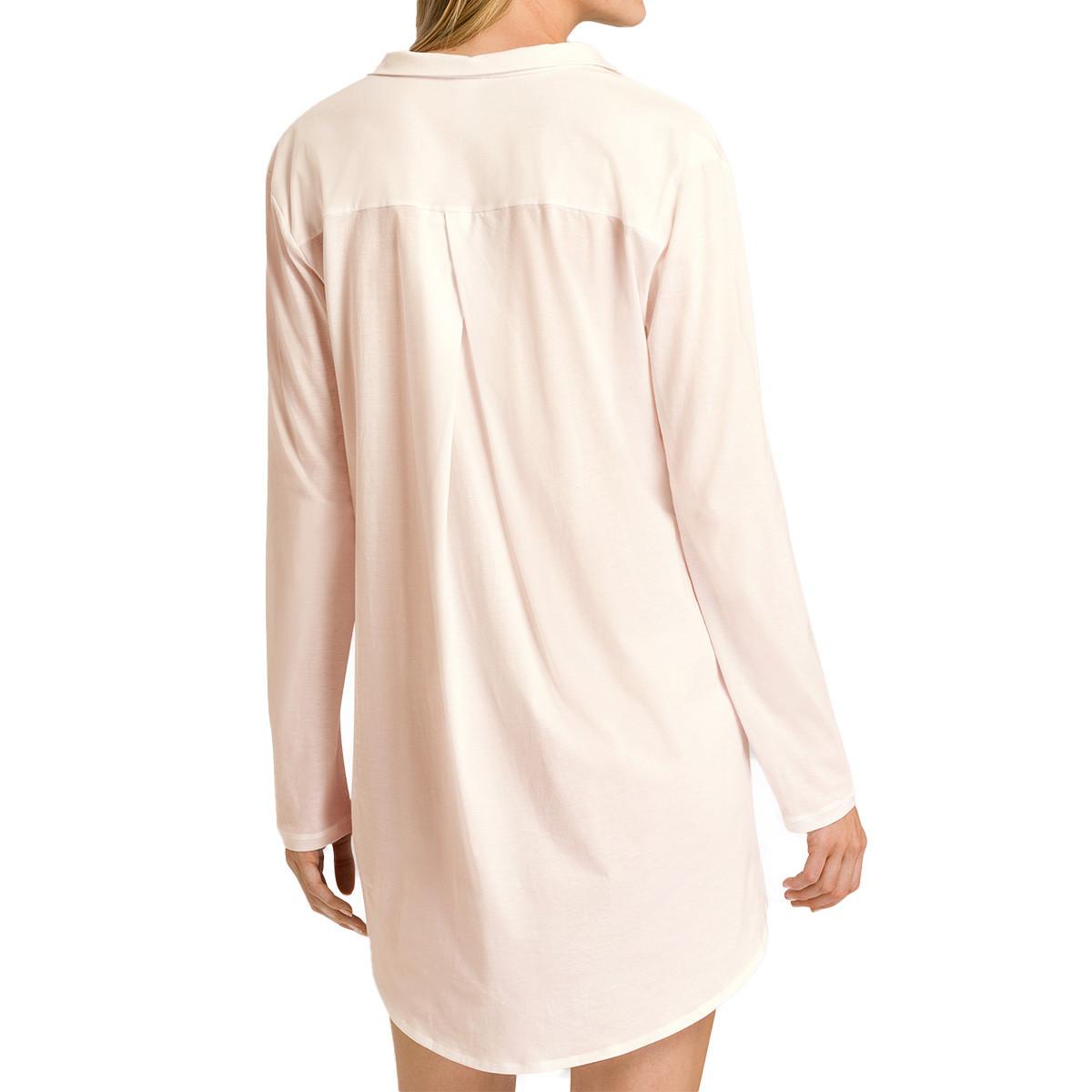 HANRO Cotton Deluxe Langarm Nachthemd  