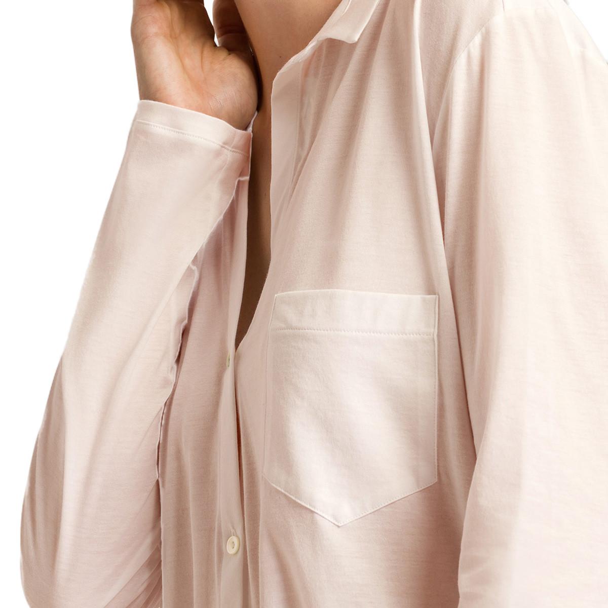 HANRO Cotton Deluxe Langarm Nachthemd  