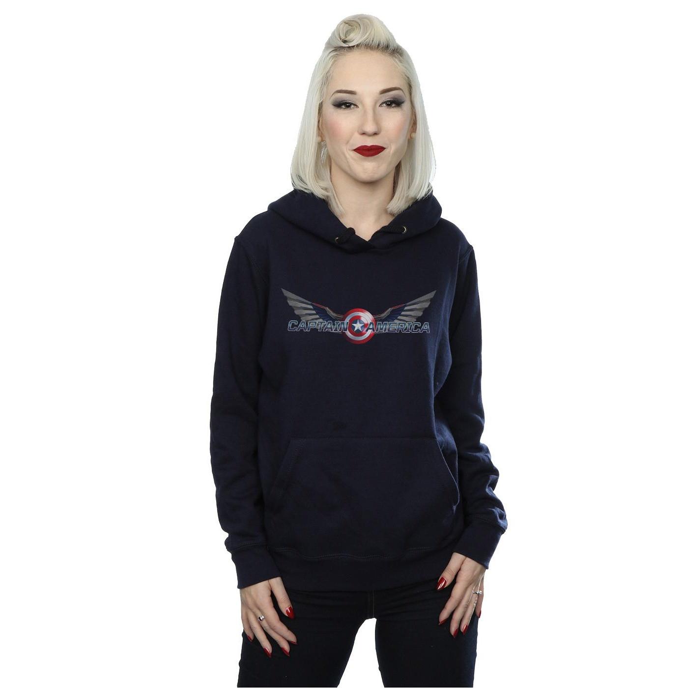 MARVEL  Falcon And The Winter Soldier Captain America Logo Kapuzenpullover 