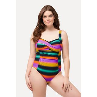 Ulla Popken Costume da bagno sfumato drappeggiato coppe morbide  