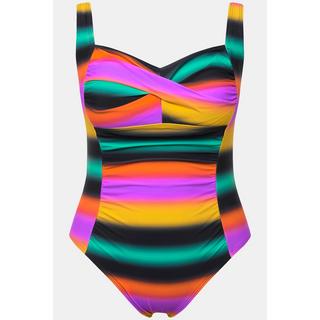 Ulla Popken Costume da bagno sfumato drappeggiato coppe morbide  