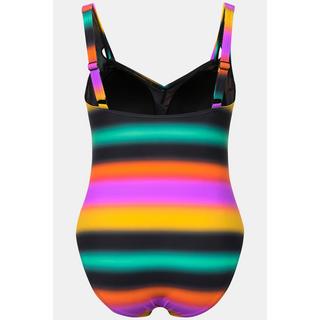 Ulla Popken Costume da bagno sfumato drappeggiato coppe morbide  