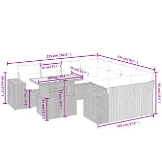 VidaXL Garten sofagarnitur poly-rattan  