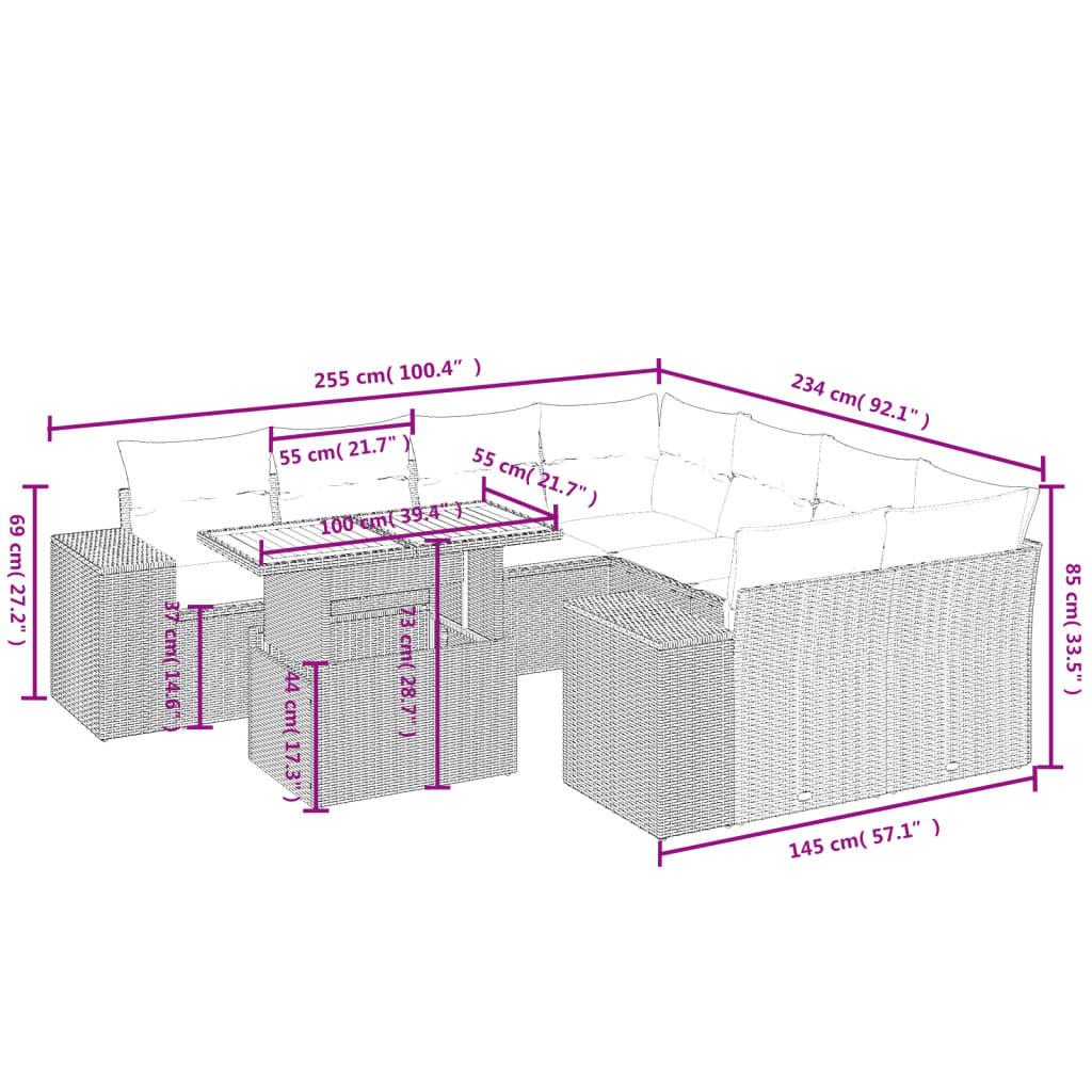 VidaXL Garten sofagarnitur poly-rattan  