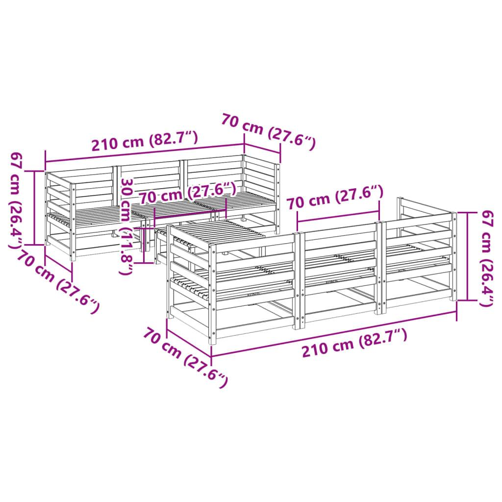 VidaXL set divano da giardino Douglas Wood  