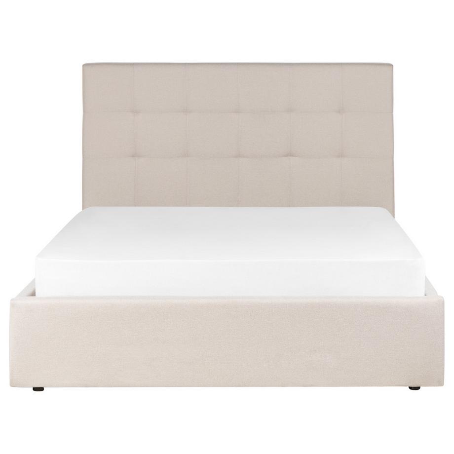 Beliani Lit ottoman en Tissu  LORIENT  