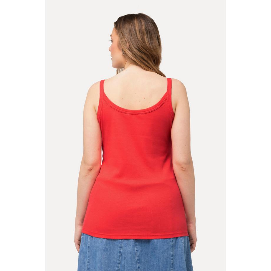 Ulla Popken Ripptop Slim V-Ausschnitt ärmellos schmale Träger  