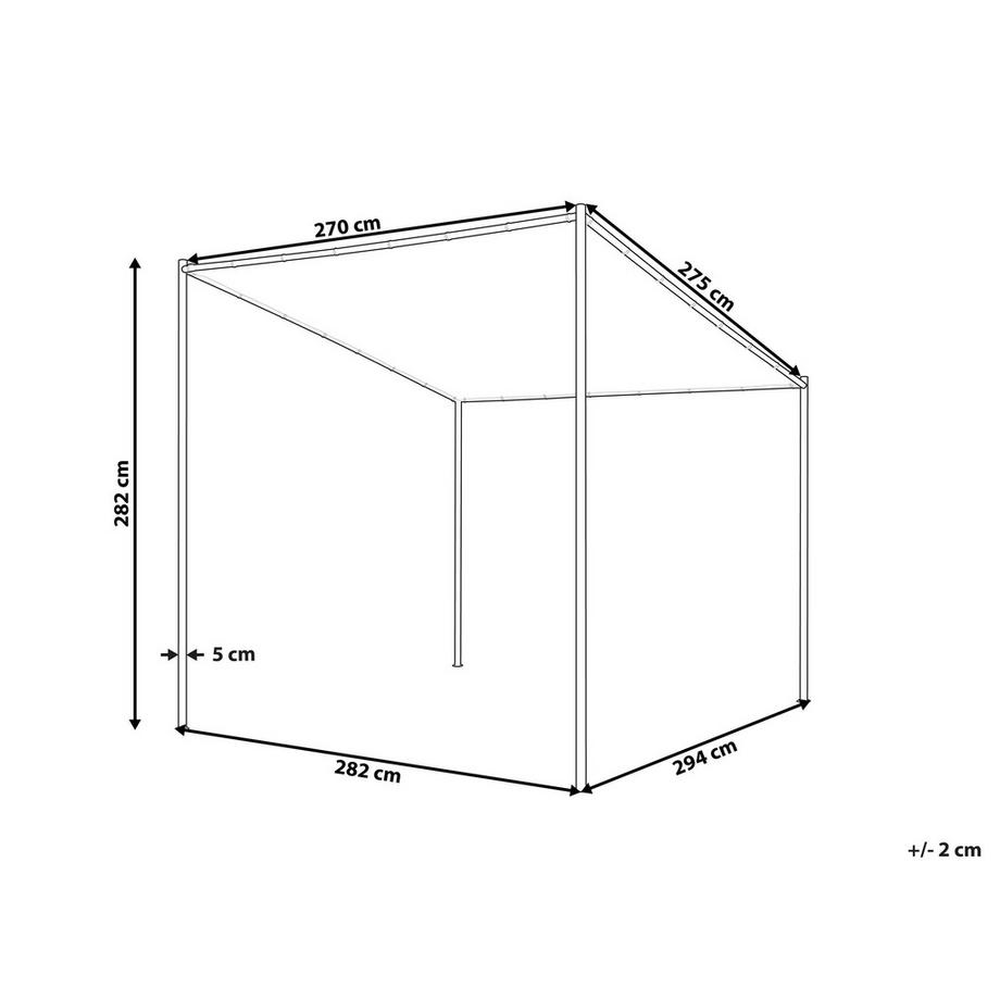 Beliani Gazebo en Tessuto Classico VIMINO  