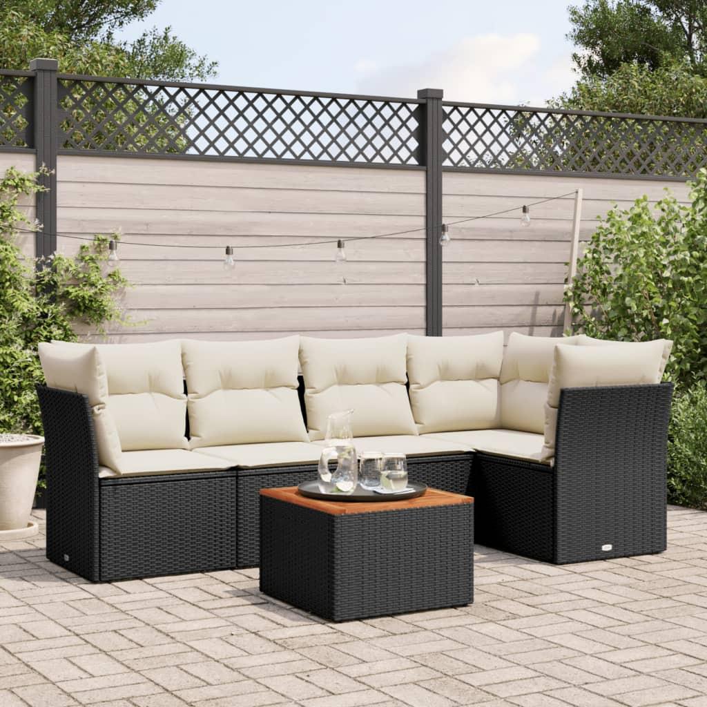 VidaXL set divano da giardino Polirattan  