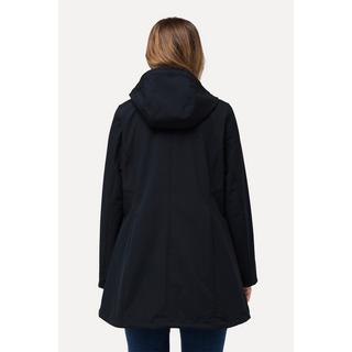 Ulla Popken HYPRAR Giacca Softshell Idrorepellente con Fodera in Pile e Cappuccio  