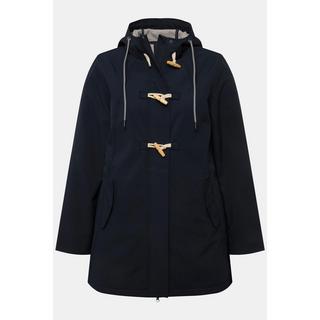 Ulla Popken HYPRAR Giacca Softshell Idrorepellente con Fodera in Pile e Cappuccio  