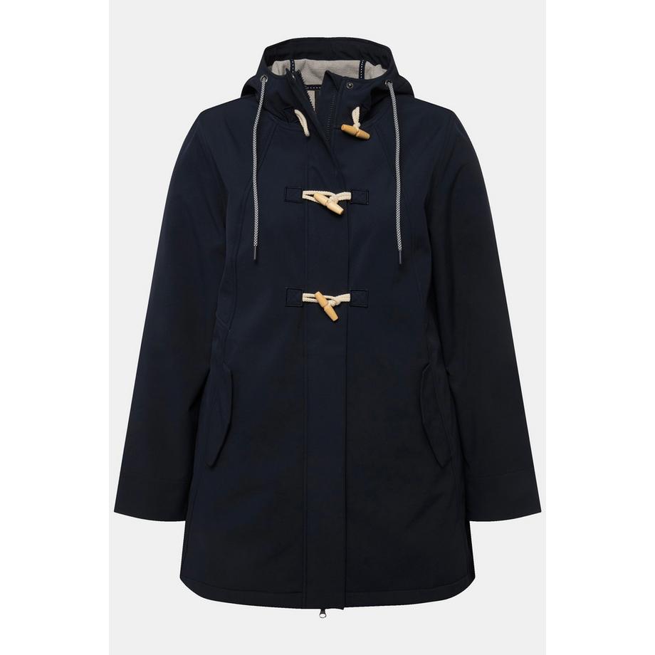 Ulla Popken HYPRAR Wasserabweisende Softshelljacke mit Fleecefutter und Kapuze  