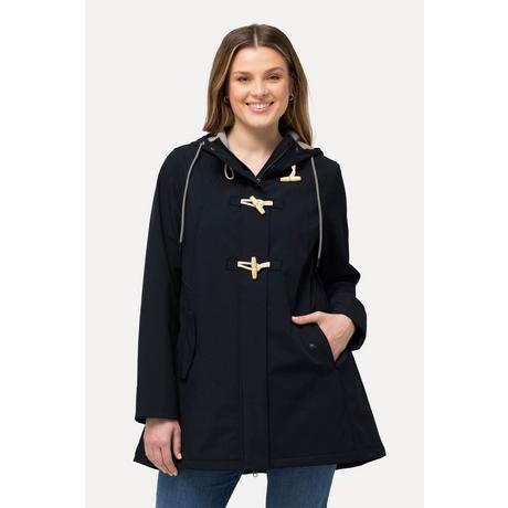 Ulla Popken HYPRAR Giacca Softshell Idrorepellente con Fodera in Pile e Cappuccio  