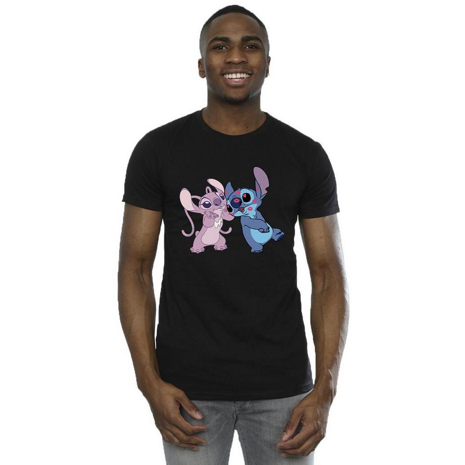 Disney Stitch e Angel T-Shirt con Stampa Grafica  