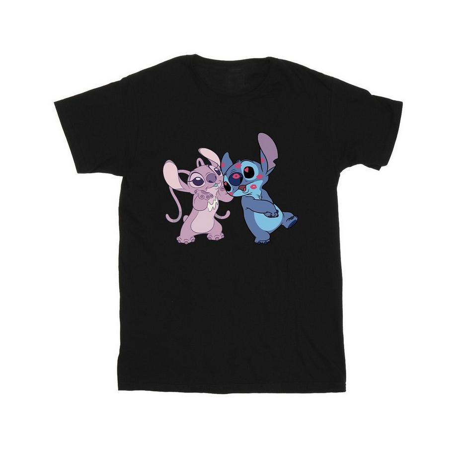 Disney Stitch e Angel T-Shirt con Stampa Grafica  