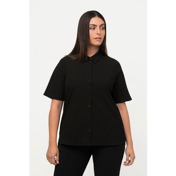 Shirtbluse, Bubblequalität, Boxy-Schnitt, Hemdkragen, Halbarm