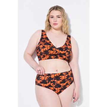 Bikini-Slip, HighWaist, Palmenprint, Shaping