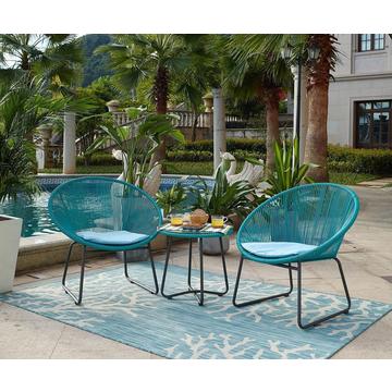 Salon de jardin Veluto turquoise (3 pièces)