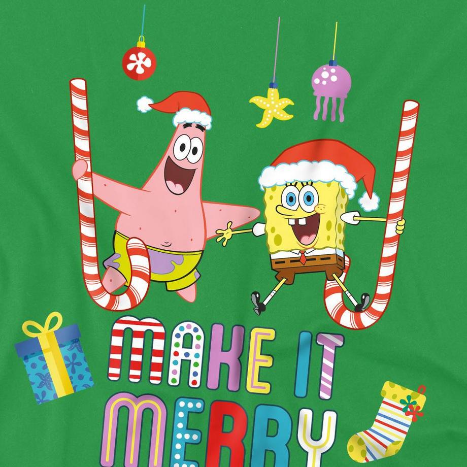 Nickelodeon  Make It Merry Maglietta Natale Patrick Star (patrick Stella) 