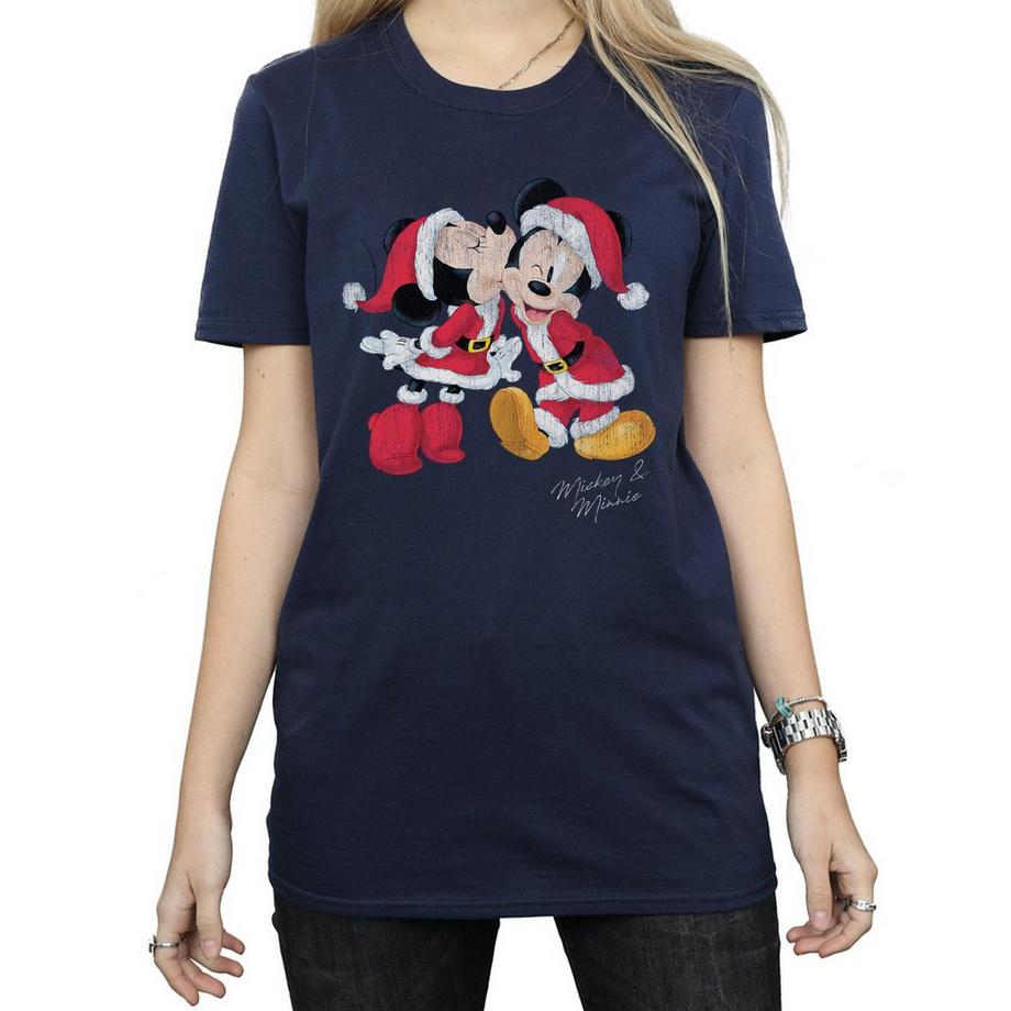 Disney Mickey e Minnie T-Shirt Bacio di Natale  