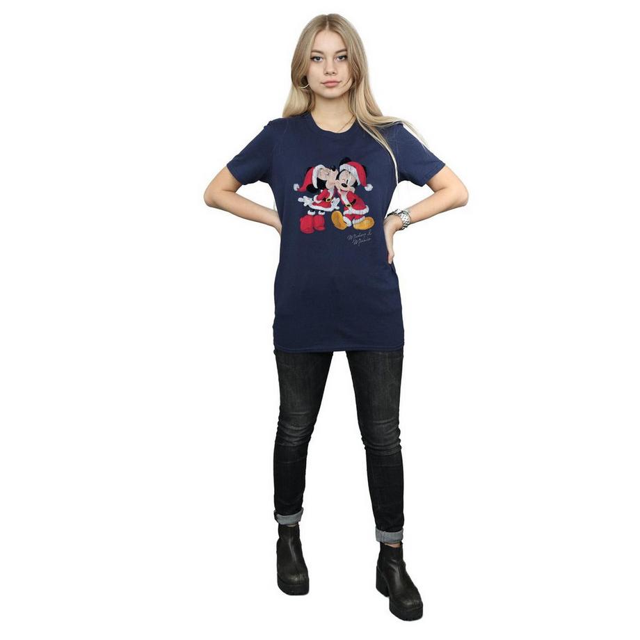 Disney Mickey e Minnie T-Shirt Bacio di Natale  