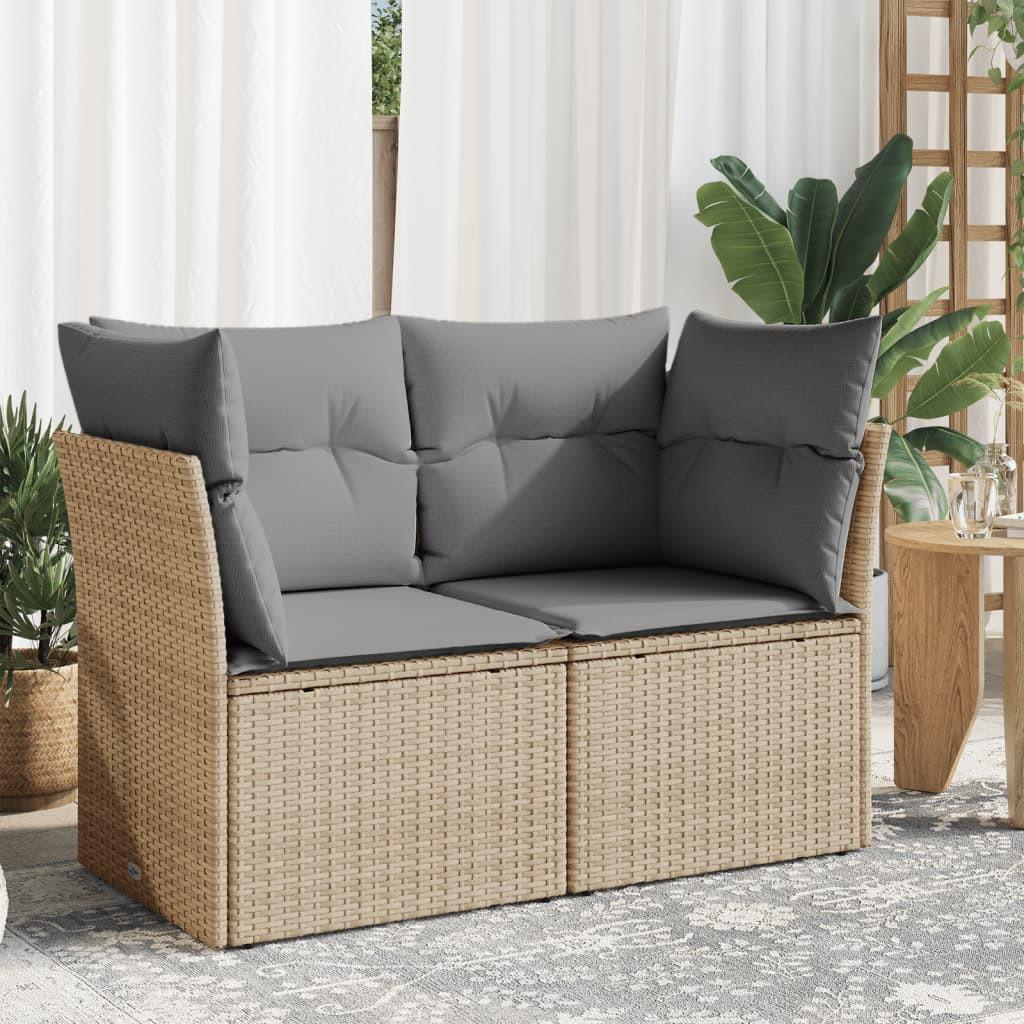 VidaXL Canapé de jardin rotin synthétique  