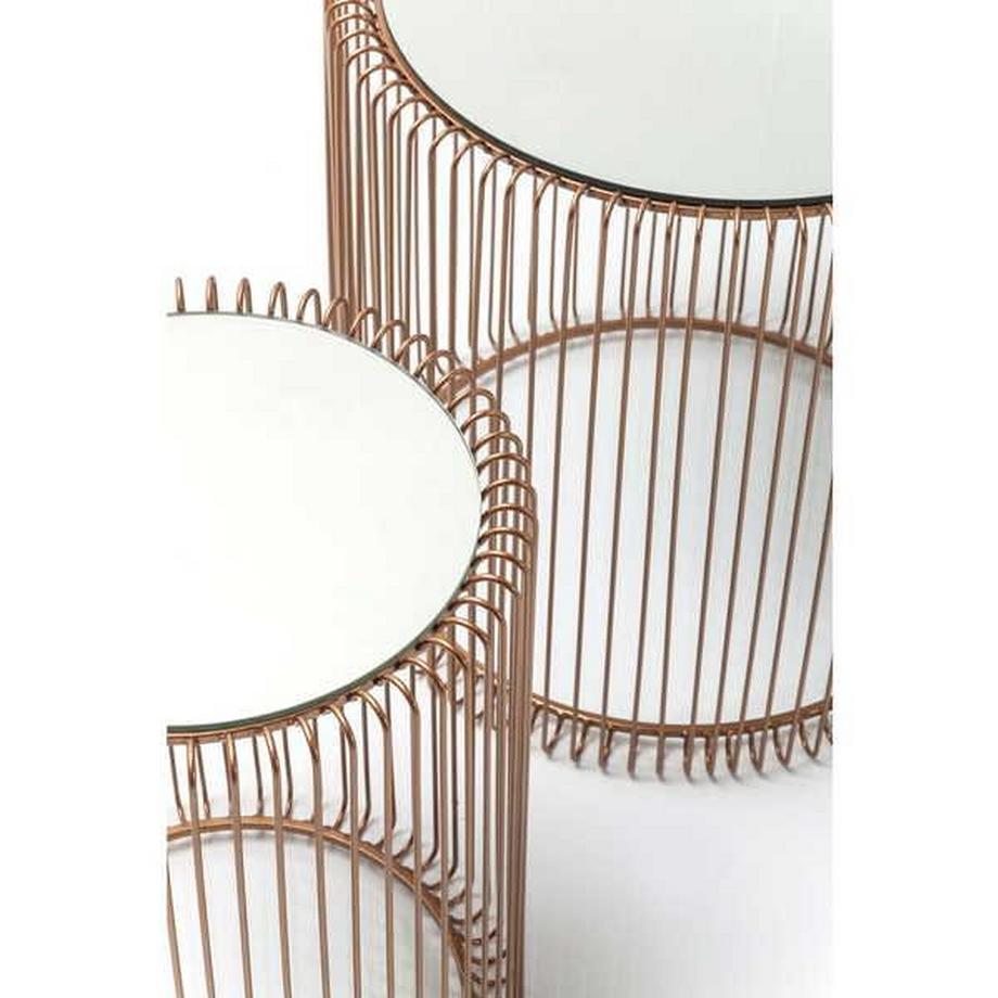 KARE Design Table d'appoint Wire Cuivre (2/ensemble)  