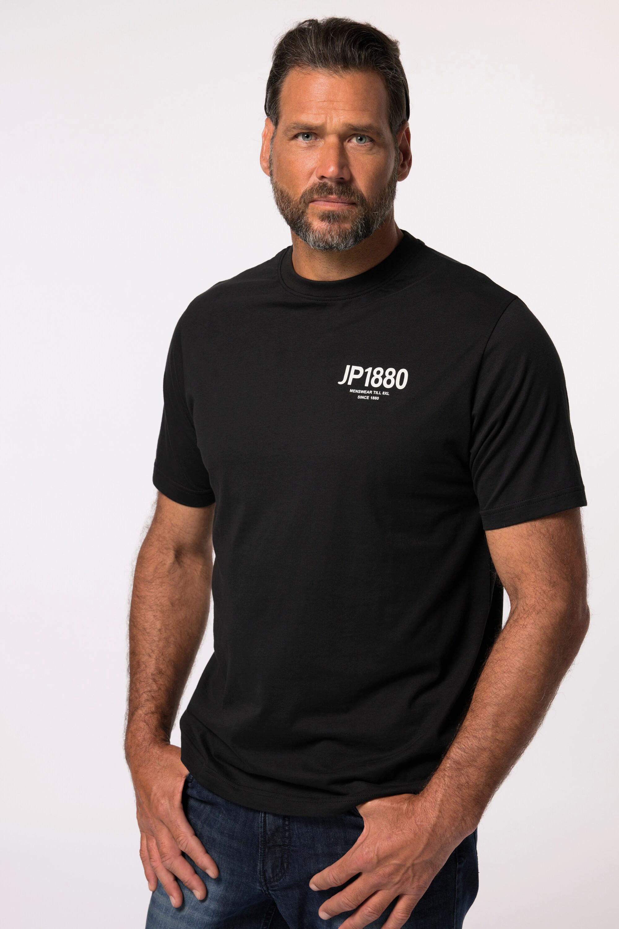 JP1880 Halbarm Brust-Print Rundhals T-Shirt  