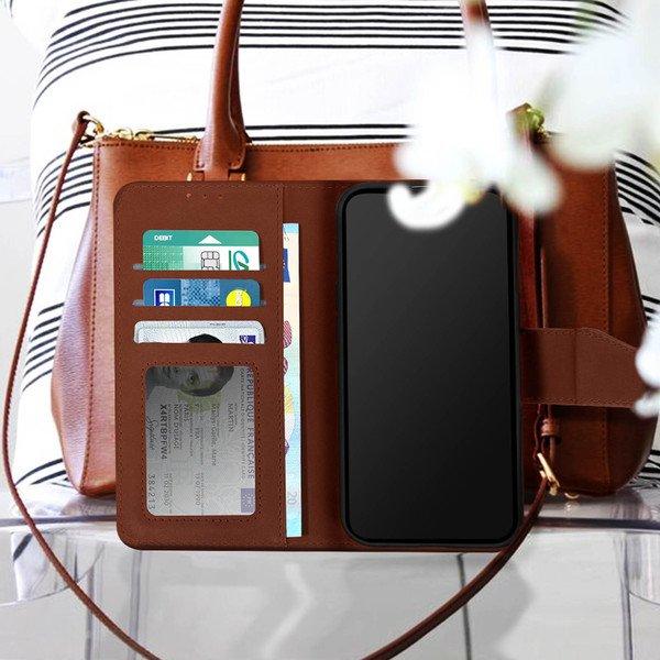 Avizar  Leder Hülle iPhone 14 Braun 