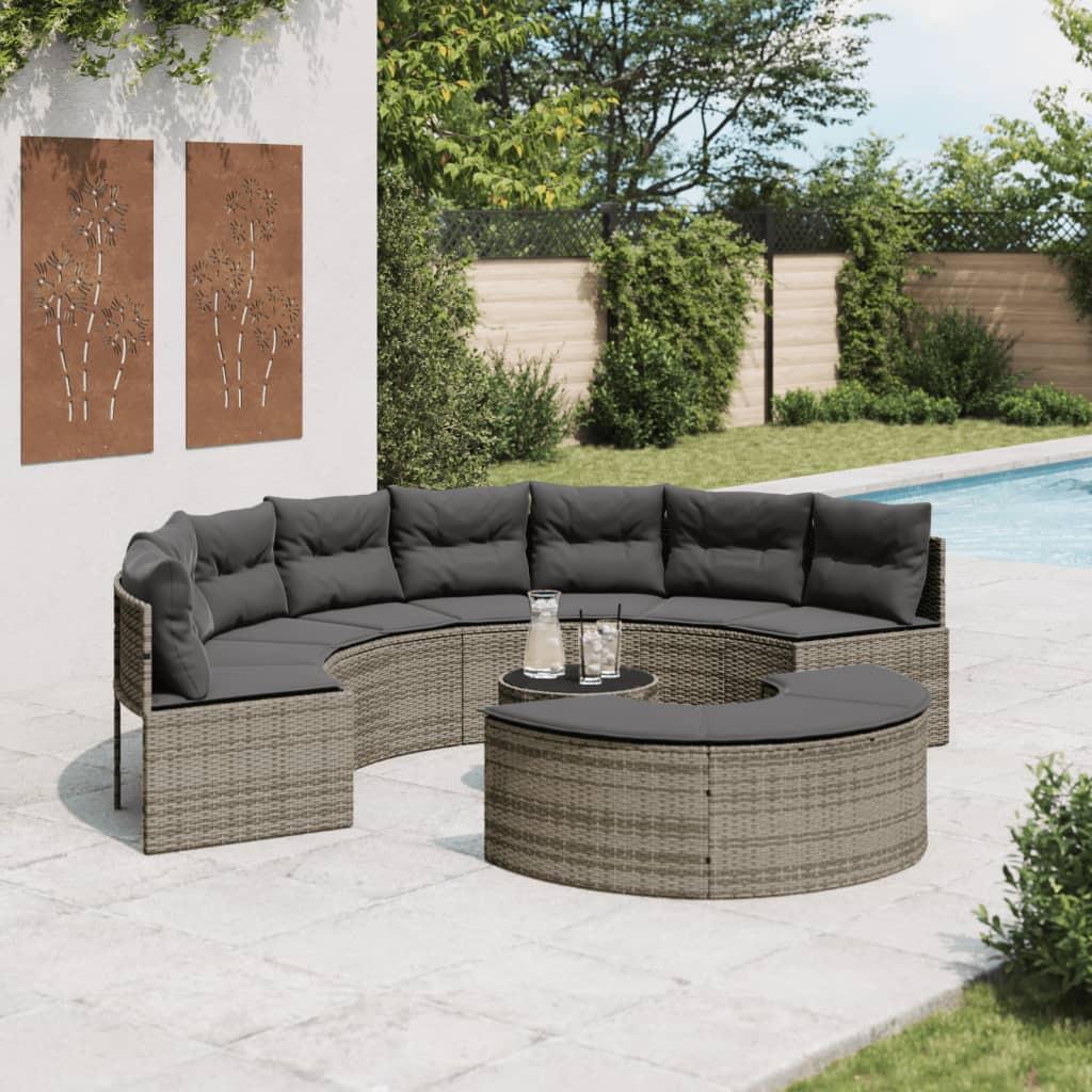 VidaXL Ensemble de canapé de jardin rotin synthétique  