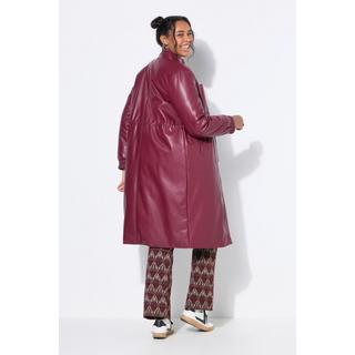 Studio Untold Lederoptik Mantel Taillen Tunnelzug  