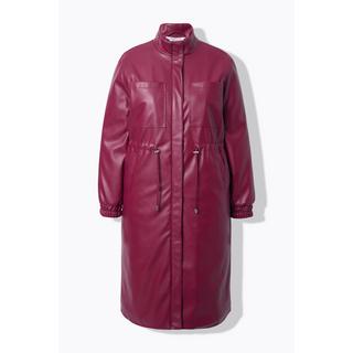 Studio Untold Lederoptik Mantel Taillen Tunnelzug  