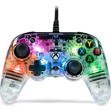 Pro Compact Colorlight Noir, Transparent USB Manette de jeu Analogique/Numérique PC, Xbox One, Xbox Series S, Xbox Series X