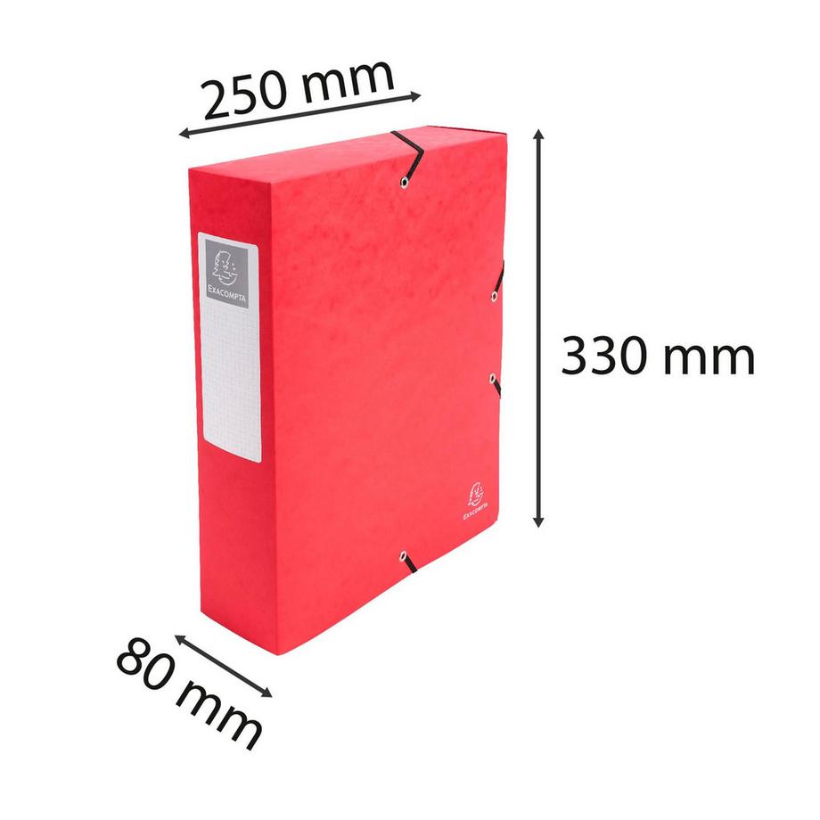 Exacompta Cartella portaprogetti con elastici montata dorso 80mm cartoncino lustré - A4 - x 6  