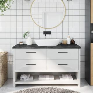 VidaXL  Comptoir de salle de bain bois de chêne 