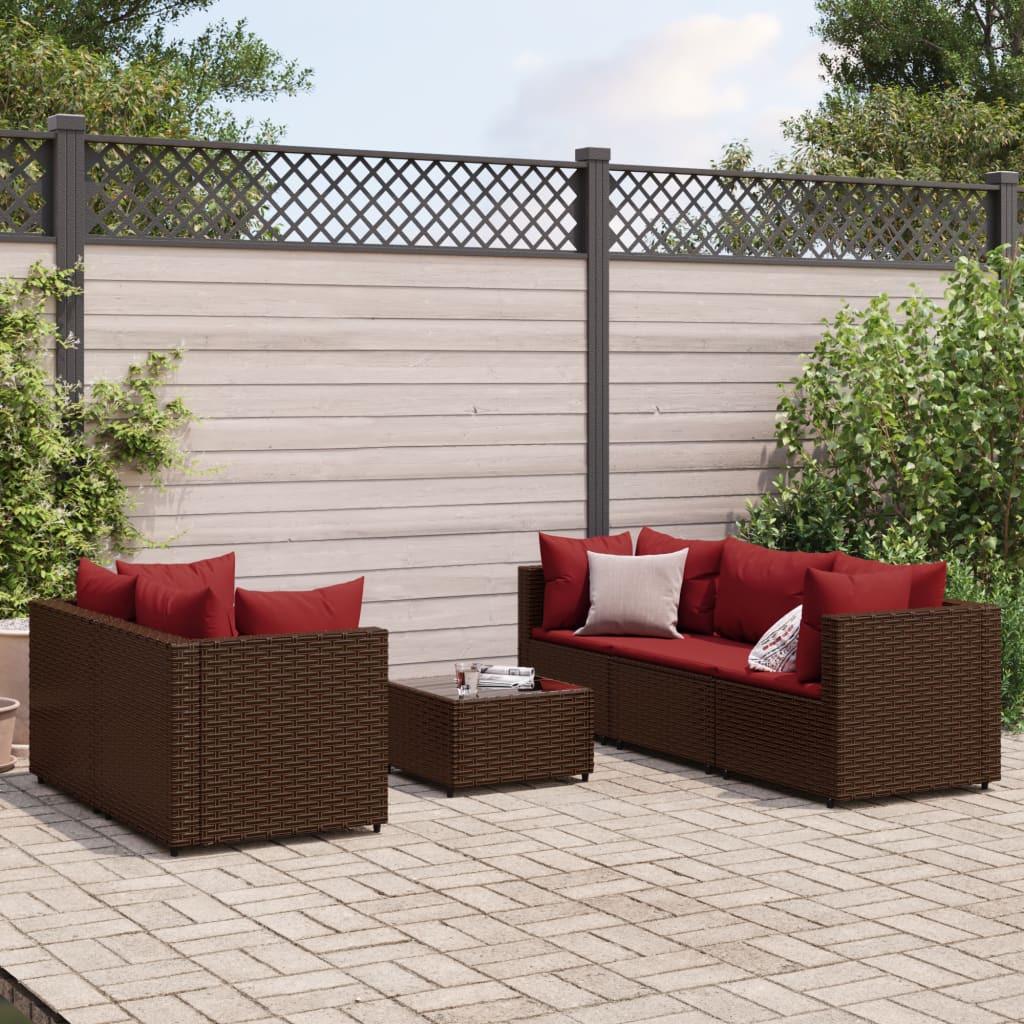 VidaXL set salotto da giardino Polirattan  