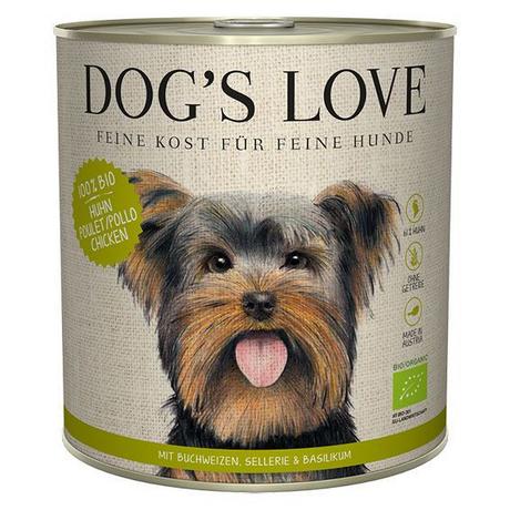 Dog's Love  Bio poulet sarrasin céleri et basilic - Multipack 