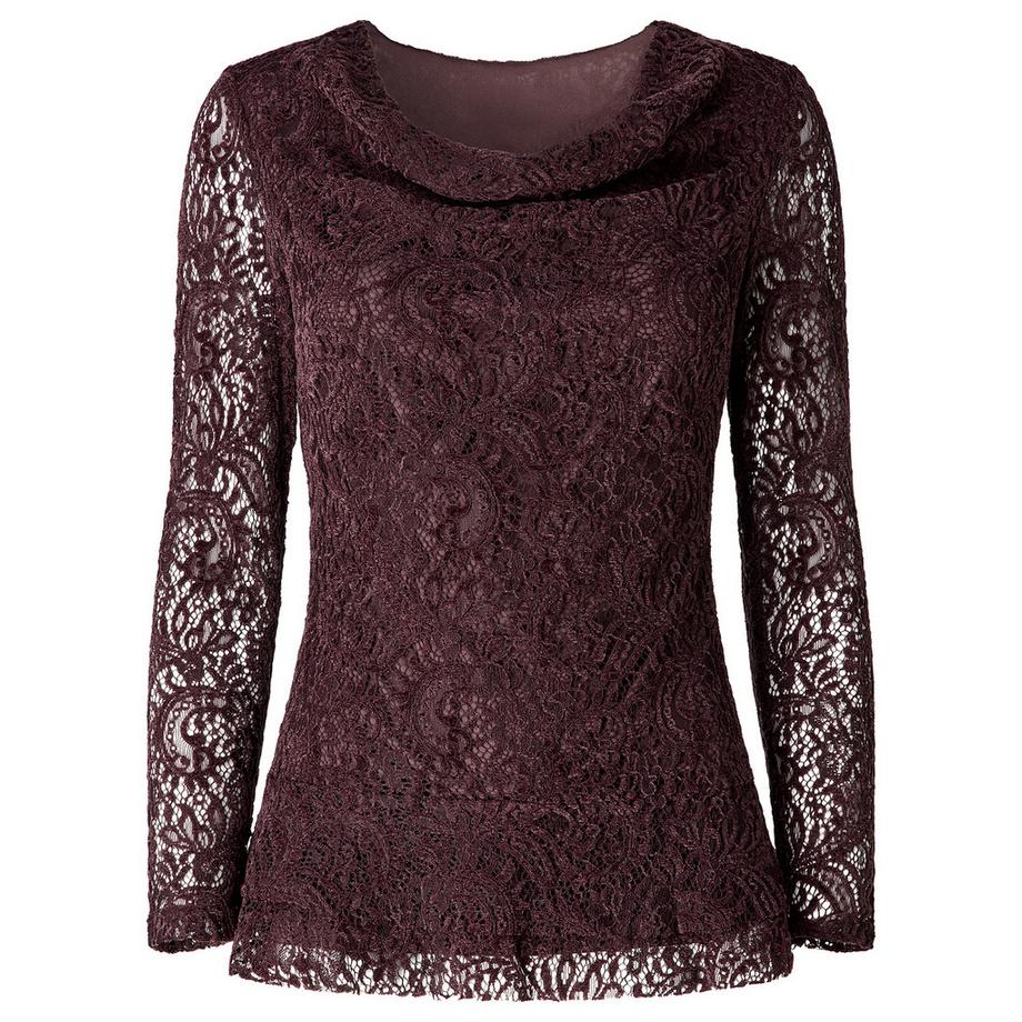 Joe Browns Blouse en Dentelle à Col Bénitier et Ourlet Asymétrique  