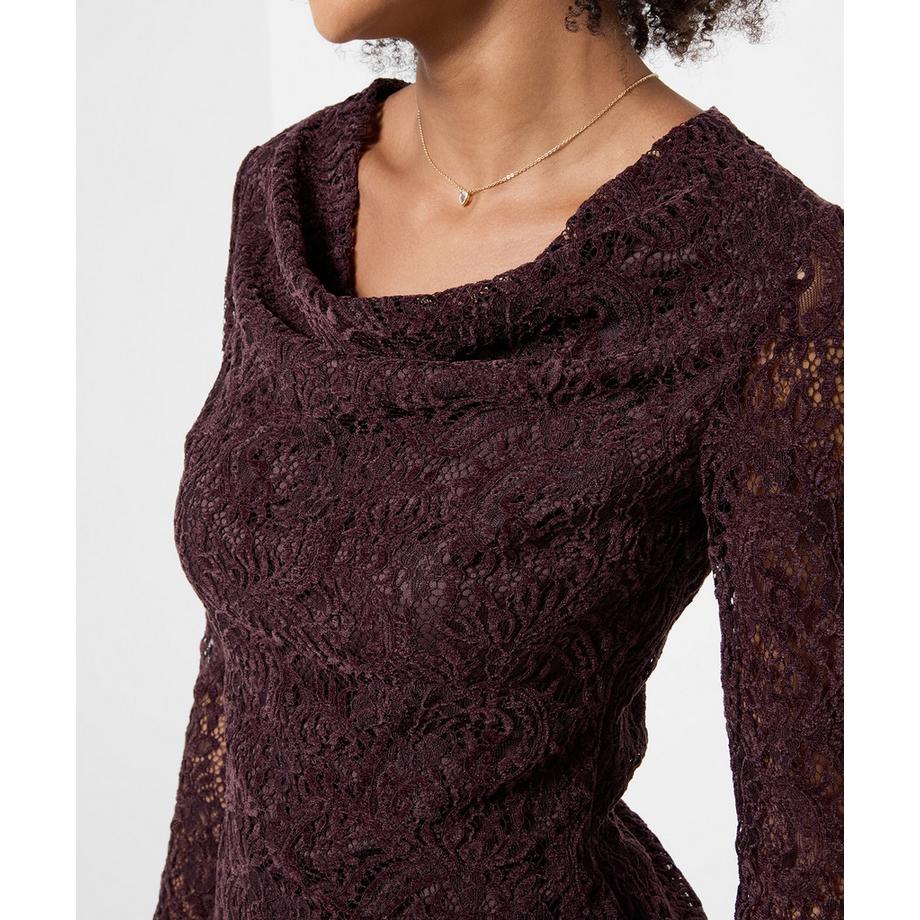 Joe Browns Blouse en Dentelle à Col Bénitier et Ourlet Asymétrique  